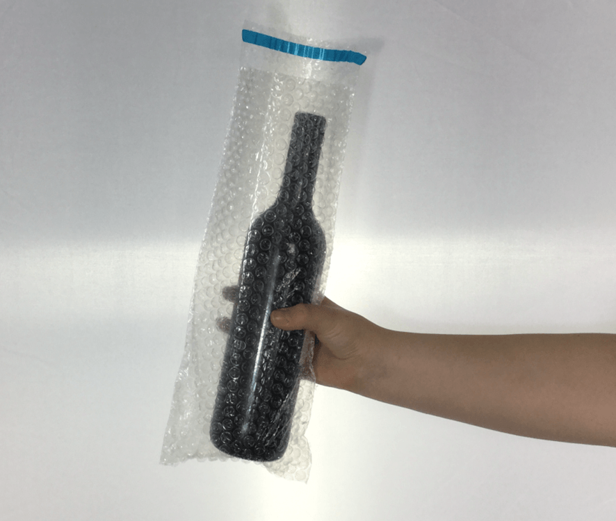 Pack of 10 Wine Bottle Bubble Wrap Bags 150 x 360mm Self