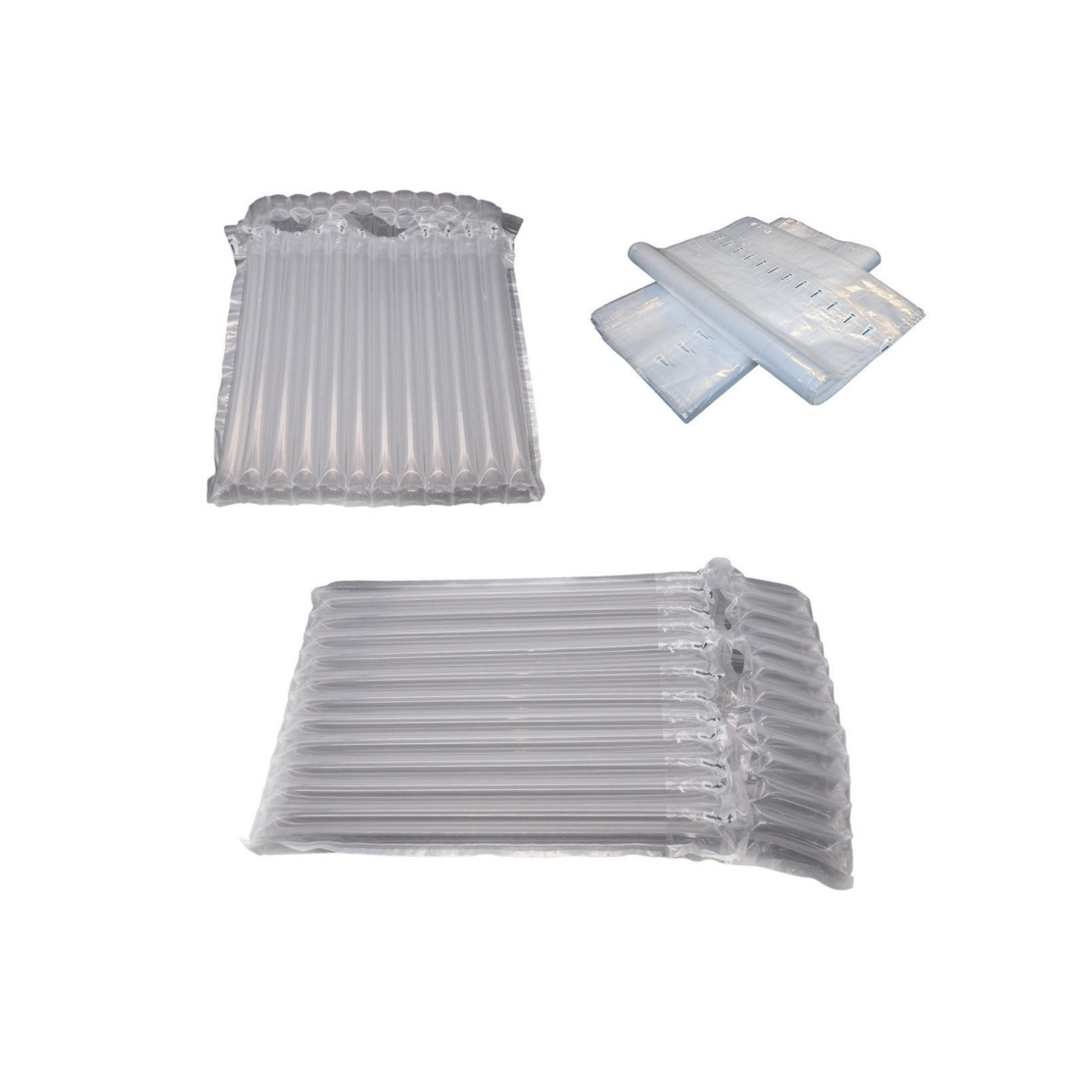 Set of air cushions on a white background