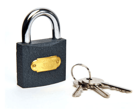 Tri-Circle 50mm Iron Padlock with 3 keys