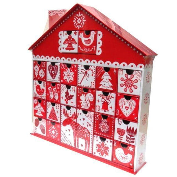 Advent Calendar - 3D NORDIC CHRISTMAS ADVENT CALENDAR WITH PULL OUT DATE HOLDING GIFT BOXES