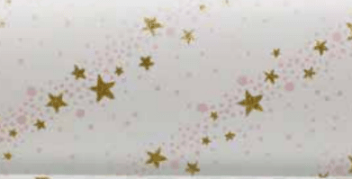 Printed Gift Wrap Pack 1 Roll - 2M - Gold Dust Bio Glitter Stars