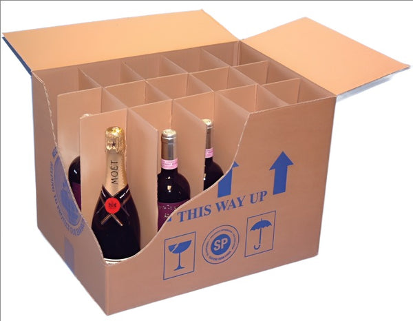 Bottle And Glass Packs - Box - Bottle Inserts & Dividers - 15 Cells