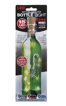 Decorative Bottle With Led - Decorative Bottle Light With 15 LED Light String 0.6W - Blue
