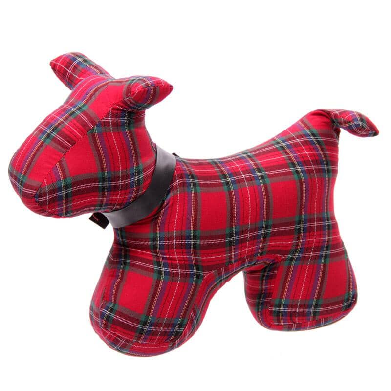 Door Stop - Tartan Scottie Dog Shaped Door Stop