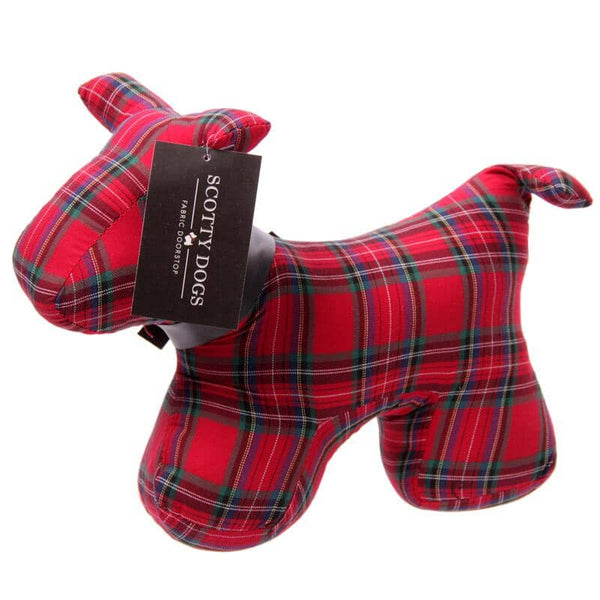 Door Stop - Tartan Scottie Dog Shaped Door Stop