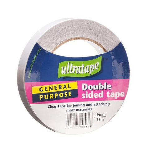 Double Sided - Ultratape Double Sided Clear Tape Acid Free 19mm X 33M