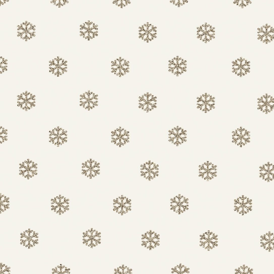 Printed Kraft Paper Gift Wrap Pack 1 Roll - 2M - Bio-Glitter Christmas Gold Snowflake