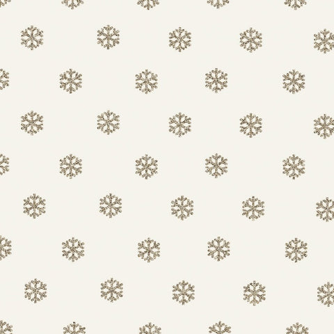 Printed Kraft Paper Gift Wrap Pack 1 Roll - 2M - Bio-Glitter Christmas Gold Snowflake