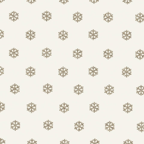 Printed Kraft Paper Gift Wrap Pack 1 Roll - 2M - Bio-Glitter Christmas Gold Snowflake