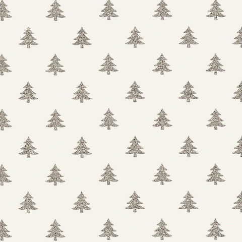 Printed Kraft Paper Gift Wrap Pack 1 Roll - 2M - Bio-Glitter Gold Christmas Tree