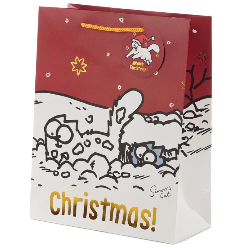 Gift Bag - Cat Christmas Design Gift Bag 26 X 12 X 33cm - Large
