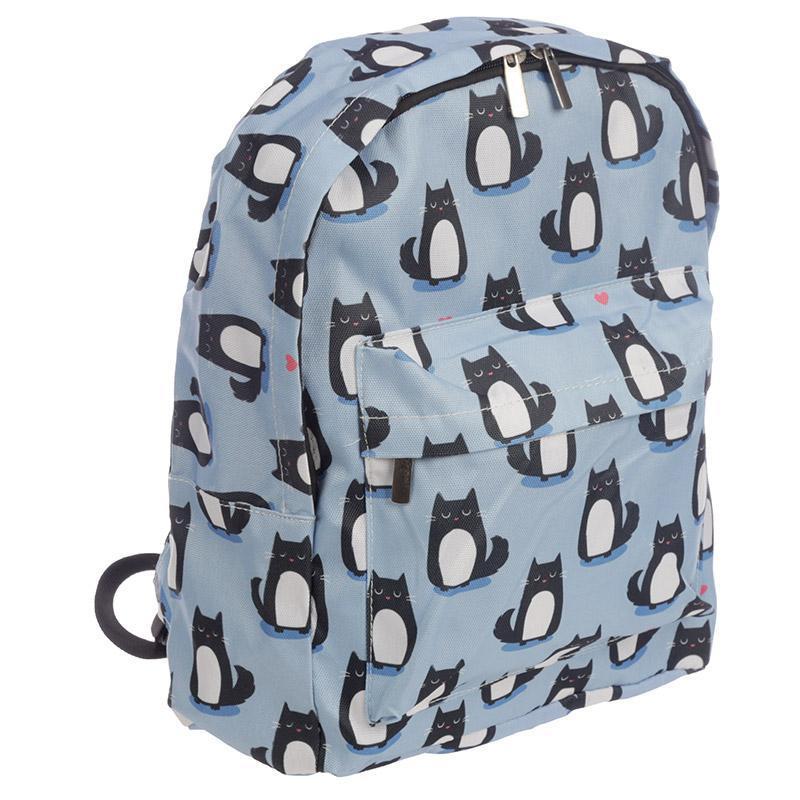 Gift Bag - Cat Design Rucksack - Feline Fine Backpack