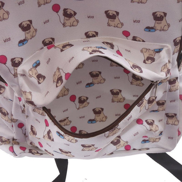 Gift Bag - Cute Pug Design Rucksack 31 X 27 X 11cm