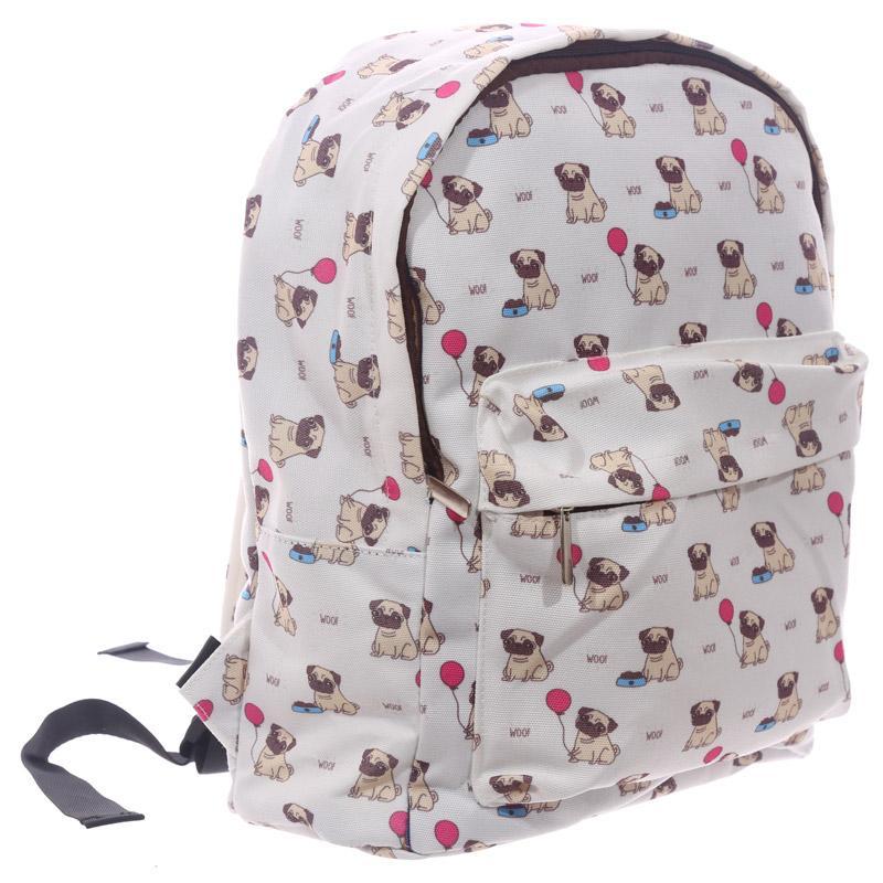 Gift Bag - Cute Pug Design Rucksack 31 X 27 X 11cm - Backpack