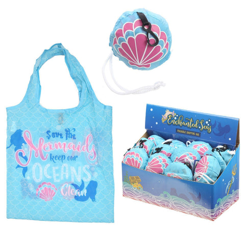 Gift Bag - Foldable Reusable Eco Friendly Shopping Bag - Mermaid Enchanted Seas