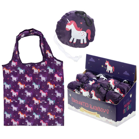 Gift Bag - Foldable Reusable Eco Friendly Shopping Bag - Rainbow Unicorn