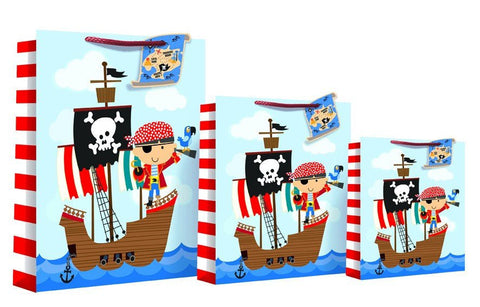 Gift Bag - Happy Birthday Design Gift Bag 26 X 10 X 21cm - Pirate Medium