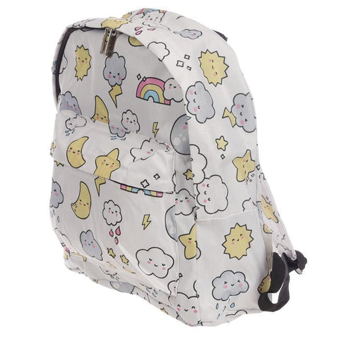 Gift Bag - Kawaii Weather & Rainbows Design Rucksack 31 X 27 X 10cm - Backpack