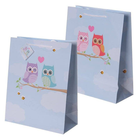 Gift Bag - Love Owls Design Gift Bag 26 X 12 X 33cm