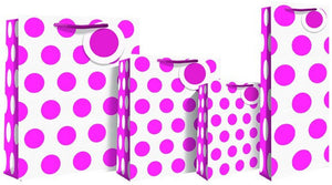 Gift Bag - Neon Pink Gift Bag - Bottle Size 17 X 9 X 33cm