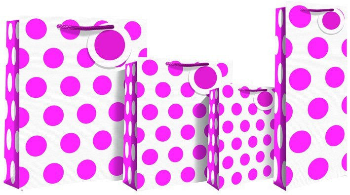 Gift Bag - Neon Pink Gift Bag - Medium Size 21 X 10 X 25cm