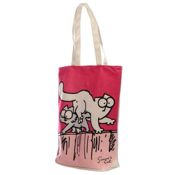 Gift Bag - New Pink Cat Design Cotton Bag With Zip & Lining