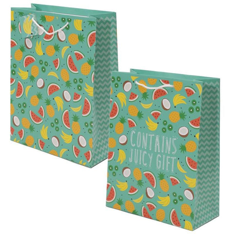 Gift Bag - Pineapple & Watermelon Tropical Design Gift Bag 26 X 12 X 33cm