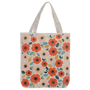 Gift Bag - Poppy Fields Cotton Bag With Zip & Lining