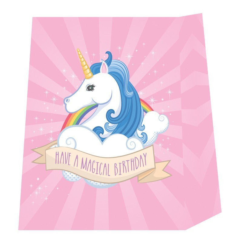 Gift Bag - Unicorn Design Gift Bag 26 X 12 X 33cm - Have A Magical Birthday