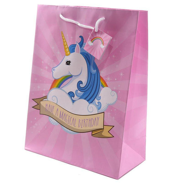 Gift Bag - Unicorn Design Gift Bag 26 X 12 X 33cm - Have A Magical Birthday