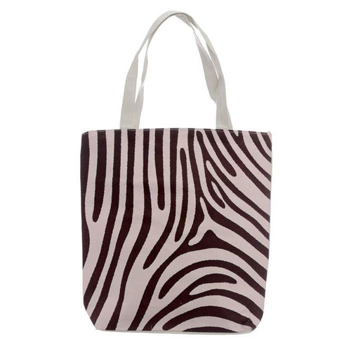 Gift Bag - Wild Life Zebra Print Design Cotton Bag With Zip & Lining