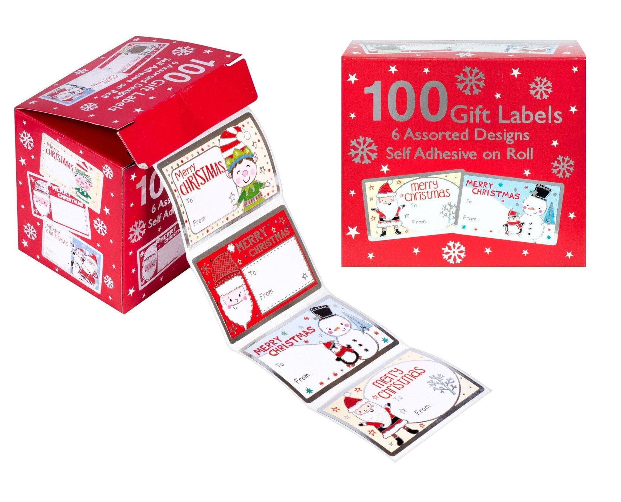 Gift Wrap - Christmas Gift Labeling STICKERS 100 Per Pack _ Gift Labels
