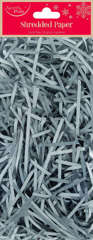 Gift Wrap - Glimmer Shredded Tissue - Metallic SILVER FOIL SHRED TISSUE