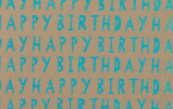 Gift Wrap - Glitter Neon Kraft Paper Gift Wrap Roll - 2M - Neon Blue