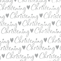 Gift Wrap - Glitter Rollwrap Paper Gift Wrap Roll - 2M - Christening