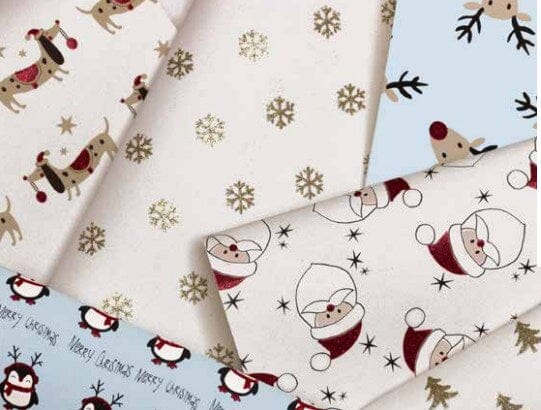 Gift Wrap - Printed Kraft Paper Gift Wrap Pack 1 Roll - 2M - Bio-Glitter Christmas Dash Hound
