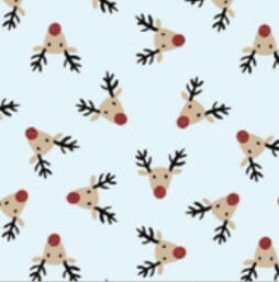 Gift Wrap - Printed Kraft Paper Gift Wrap Pack 1 Roll - 2M - Bio-Glitter Christmas Reindeer