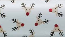 Gift Wrap - Printed Kraft Paper Gift Wrap Pack 1 Roll - 2M - Bio-Glitter Christmas Reindeer