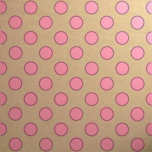 Gift Wrap - Printed Kraft Paper Gift Wrap Pack 1 Roll - 2M - Botanical Spot Pink