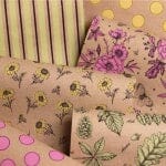 Gift Wrap - Printed Kraft Paper Gift Wrap Pack 1 Roll - 2M - Botanical Spot Pink
