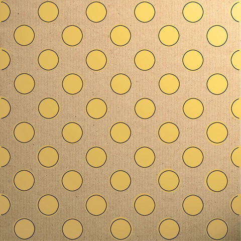Gift Wrap - Printed Kraft Paper Gift Wrap Pack 1 Roll - 2M - Botanical Spot Yellow