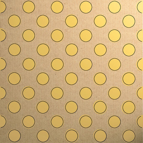 Gift Wrap - Printed Kraft Paper Gift Wrap Pack 1 Roll - 2M - Botanical Spot Yellow