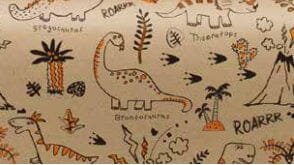 Gift Wrap - Printed Kraft Paper Gift Wrap Pack 1 Roll - 3M - Doodles Dinosaur