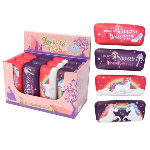 Glasses Case - Fun Glasses Case - Sunglasses Case - Enchanted Princess And Rainbow Unicorn Design