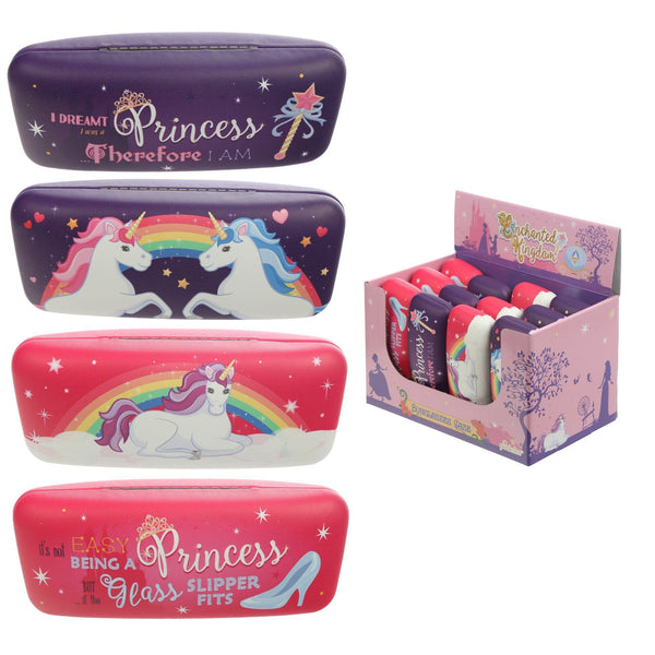 Glasses Case - Fun Glasses Case - Sunglasses Case - Enchanted Princess And Rainbow Unicorn Design