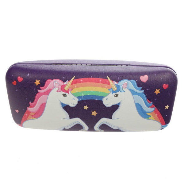 Glasses Case - Fun Glasses Case - Sunglasses Case - Enchanted Princess And Rainbow Unicorn Design