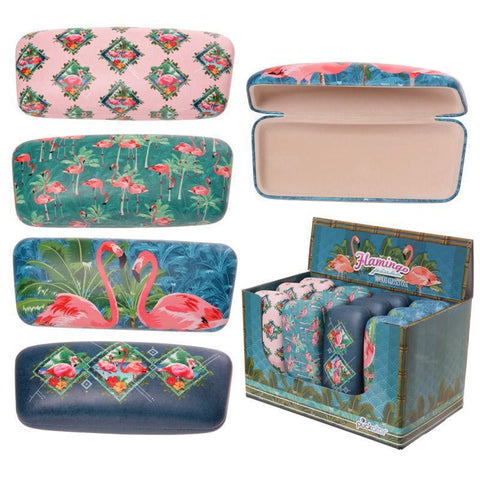 Glasses Case - Fun Glasses Case - Tropical Flamingo Design