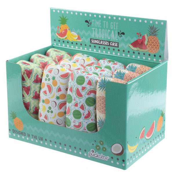 Glasses Case - Fun Glasses Case - Tropical Pineapple & Watermelon Design
