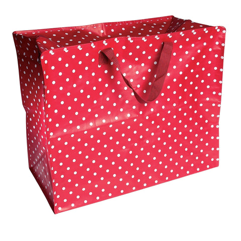 Laundry Bags - RED RETRO SPOT DESIGN Jumbo Storage Bag