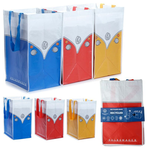 Laundry Bags - Volkswagen VW T1 Camper Recycling Bags - Set Of 3